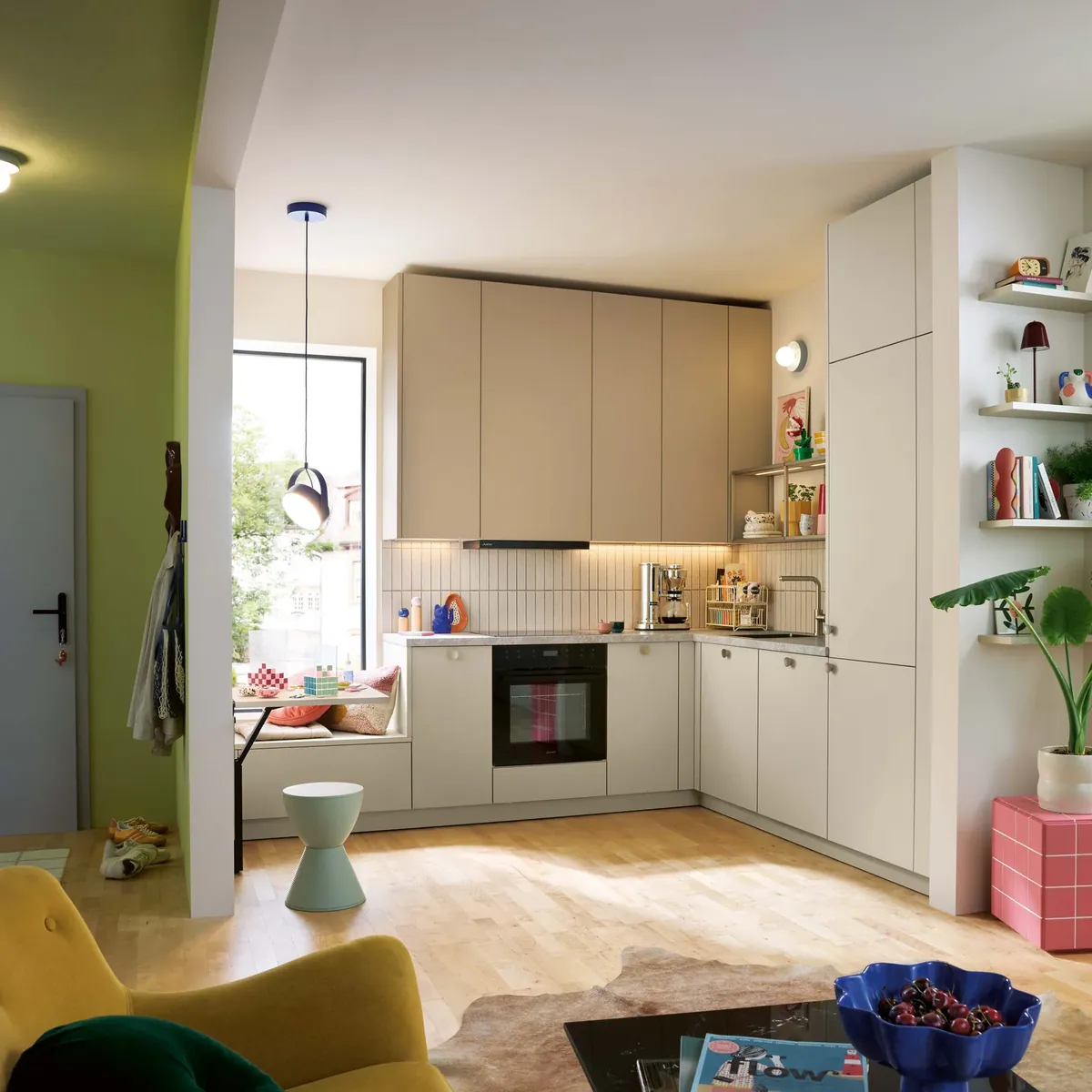 Kleine L-Küche in einer Wohnung – Beispiel für die Basic Line